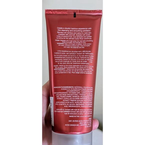 Avon Mark Instant Vacation Costa Rica Body Smoothing Exfoliator 6.7 fl oz - Picture 2 of 3